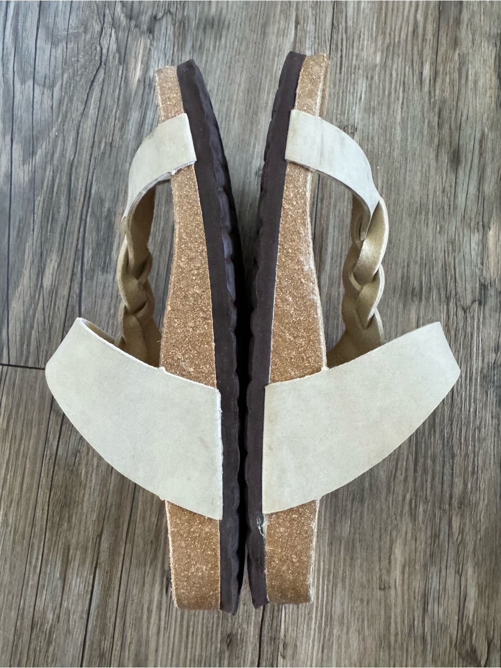 CUSHIONAIRE Women's Libby Cork footbed Sandal with +Comfort - Stone Size 9 - Picture 7 of 9